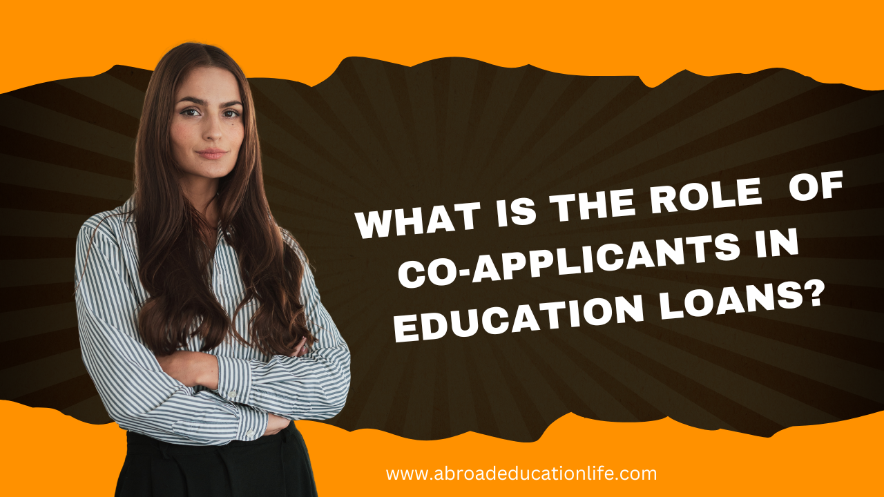 What is the role of co-applicants in education loans?